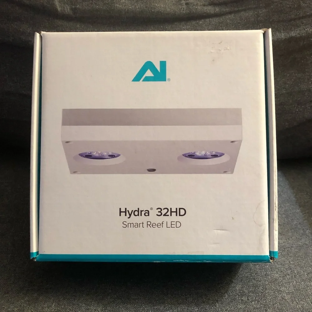 Hydra 32 HD LED Reef Light - Black Body - Aqua Illumination With Flex Arm Mount
